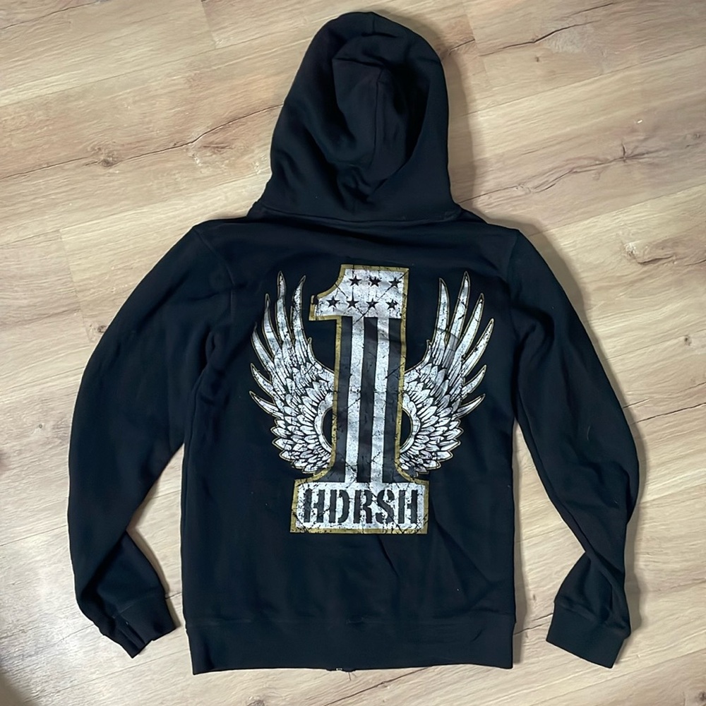 Y2K Headrush Hoodie.‎ Black. Size Small. Missing Hoodie String. GUC.